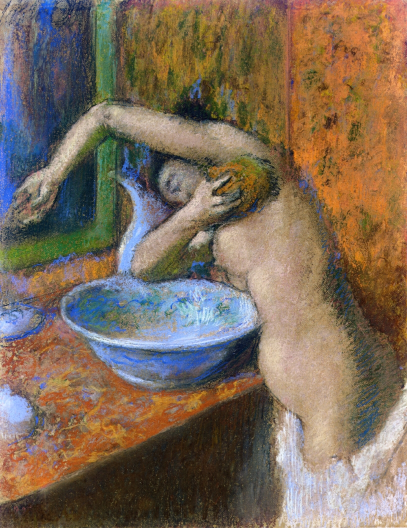 Эдгар Дега женщина за туалетом